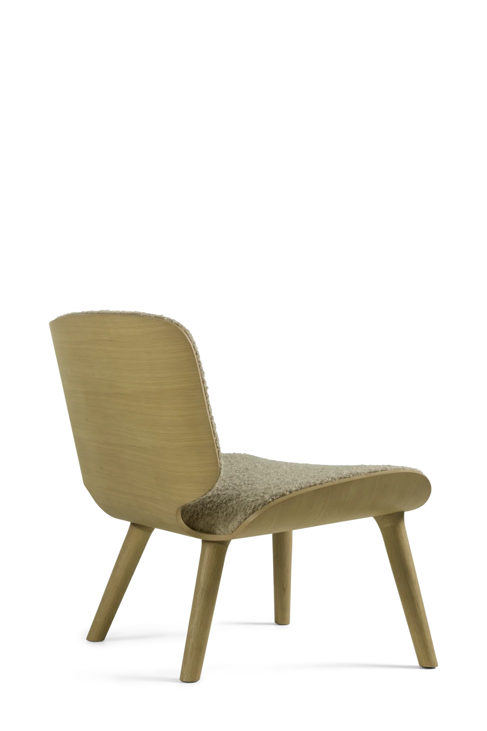 Nut Lounge Chair Blushing Sloth Melange Mohair back view